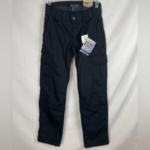 5.11 Womens Tactical Pant EMS Field Work Black Cargo NEW W TAGS Size 8 LONG 34”
